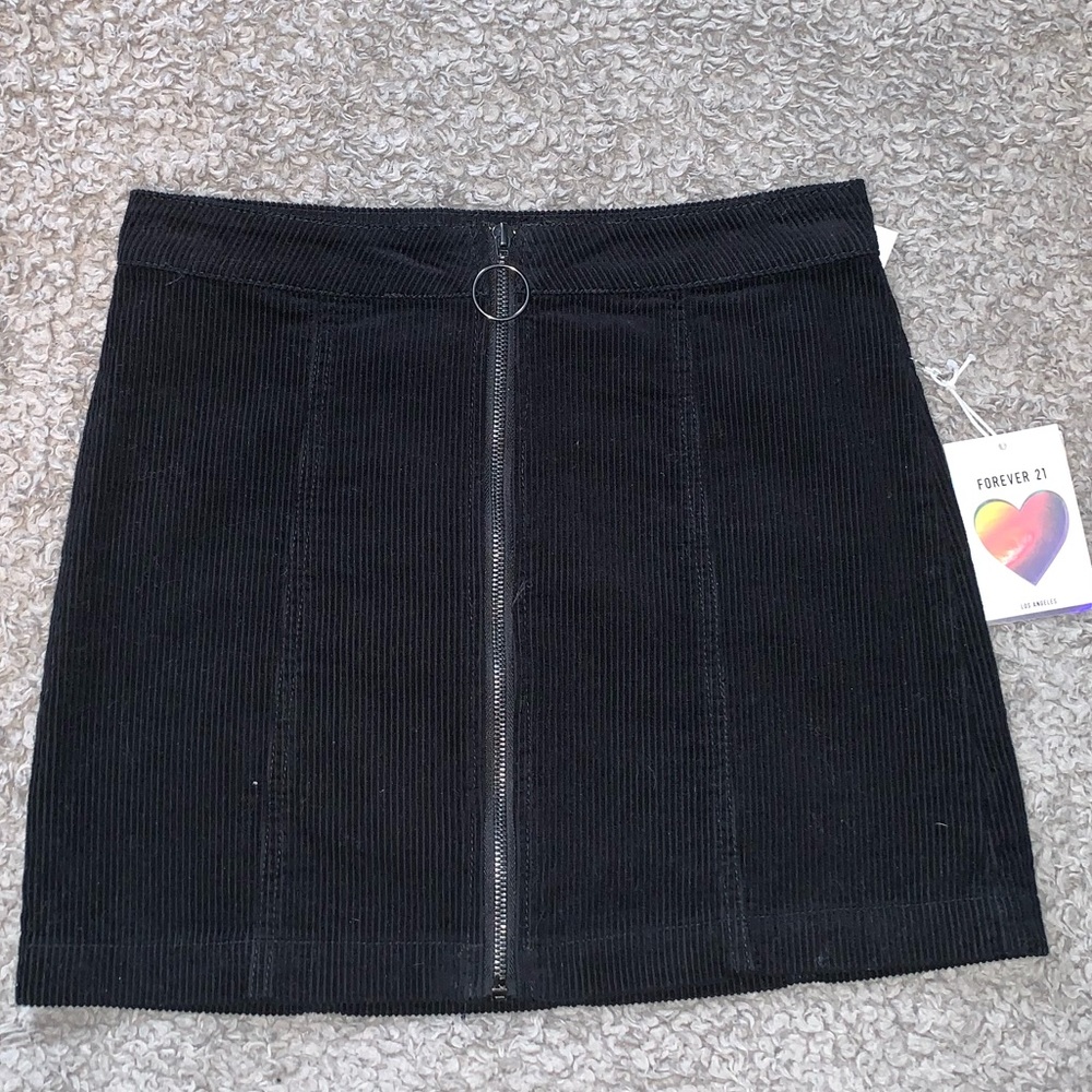 Forever 21 Corduroy Black Skirt